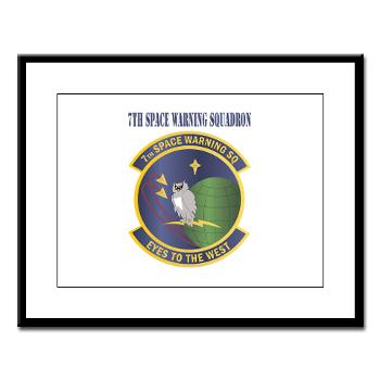 7SWS - M01 - 02 - 7th Space Warning Squadron With Text - Large Framed Print